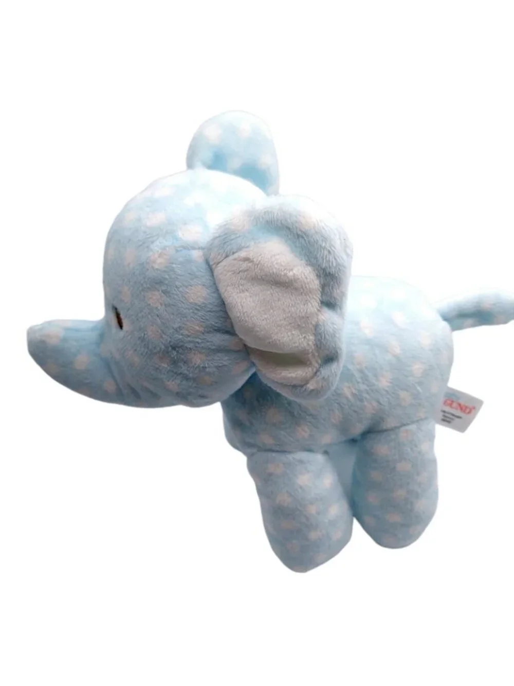 Gund Lolly Plush Blue White Polka Dot Elephant Friends Stuffed 8